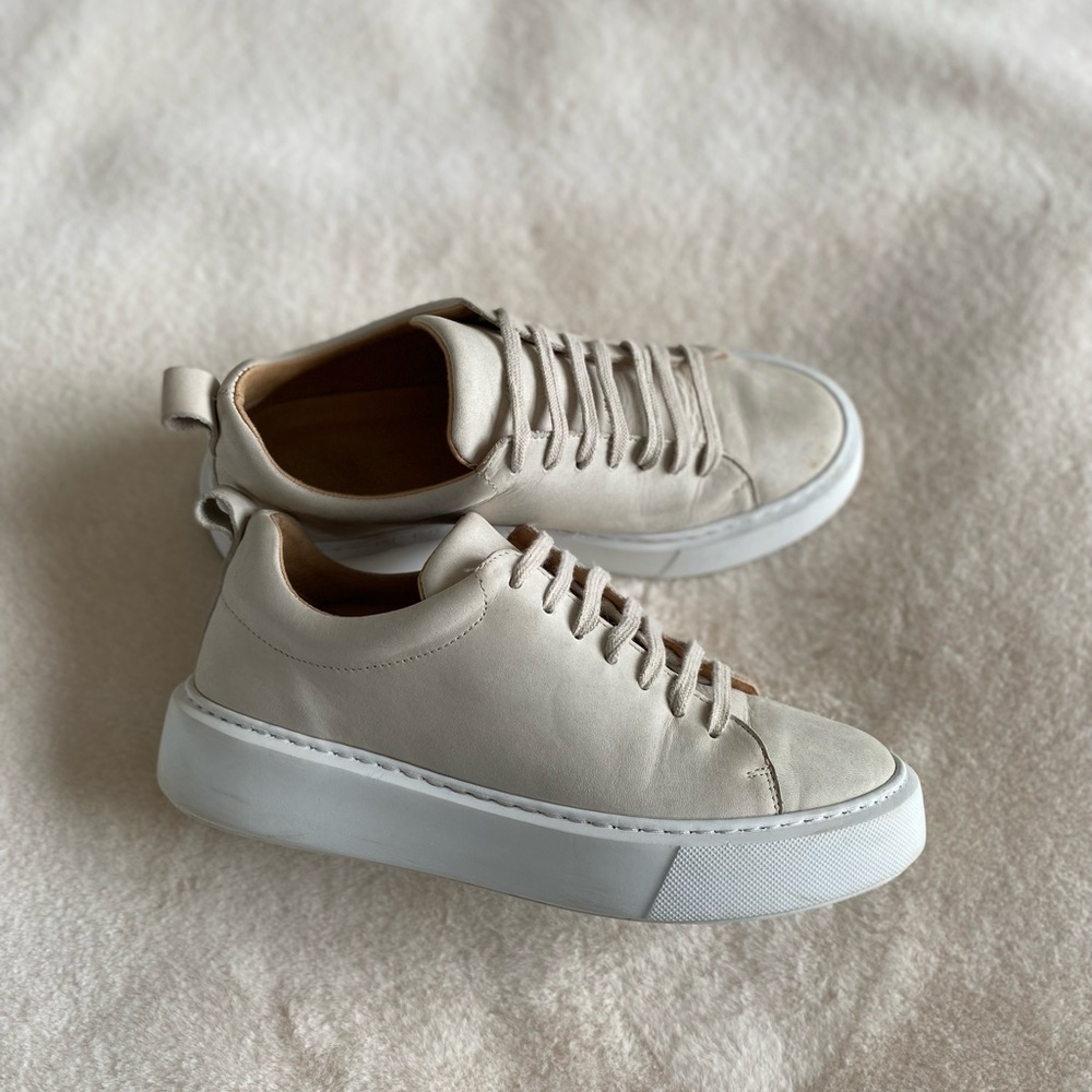 L’Intervalle leather sneakers in bone leather | platform sole | size 37